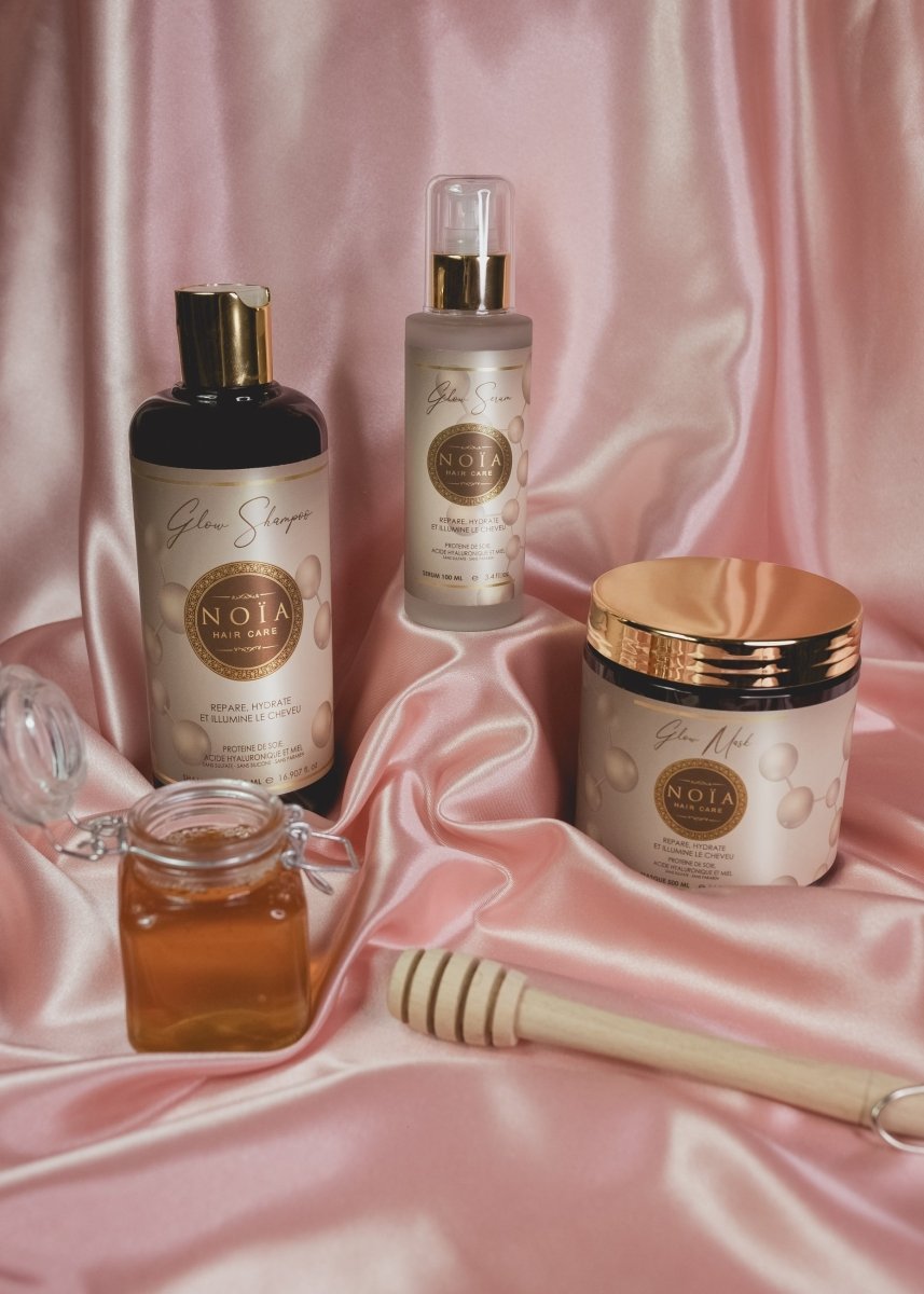 Shampoing Glow – Protéine de Soie, Miel & AH – Hydratation & Éclat (1L) - BEAUTEPRICE Shampoing Glow – Protéine de Soie, Miel & AH – Hydratation & Éclat (1L) Shampoing Noiahair FR BEAUTEPRICE