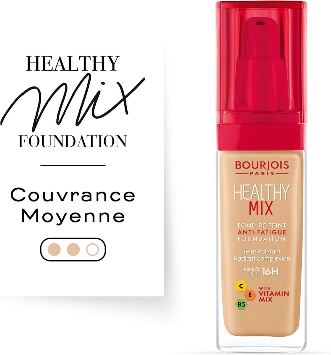 Bourjois Fond de teint Healthy Mix 50.5 Light ivory - BEAUTEPRICE Bourjois Fond de teint Healthy Mix 50.5 Light ivory Bourjois BEAUTEPRICE