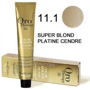 Coloration Oro thérapy n°11.1Super blond platine cendré - BEAUTEPRICE Coloration Oro thérapy n°11.1Super blond platine cendré Oro Therapy BEAUTEPRICE