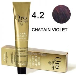 Coloration Oro thérapy n°4.2 Chatain violet - BEAUTEPRICE Coloration Oro thérapy n°4.2 Chatain violet Oro Therapy BEAUTEPRICE