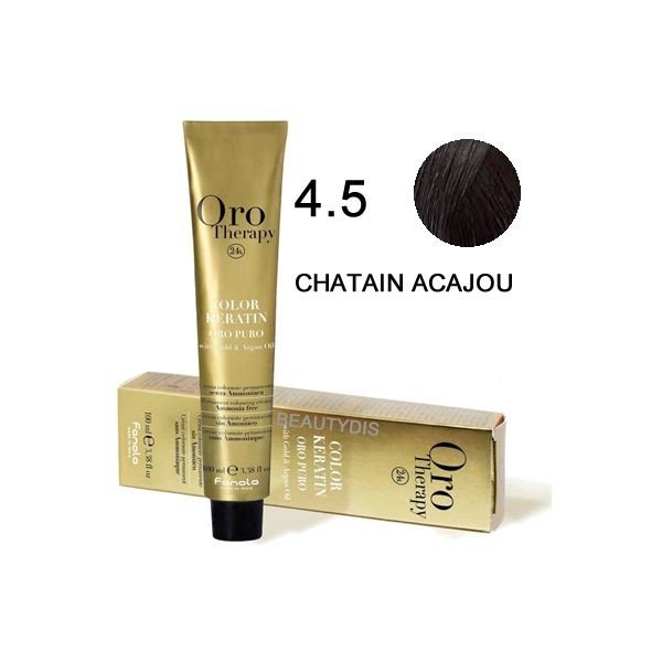 Coloration Oro thérapy n°4.5 Chatain acajou - BEAUTEPRICE Coloration Oro thérapy n°4.5 Chatain acajou Oro Therapy BEAUTEPRICE