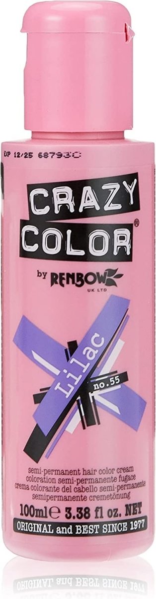 Coloration temporaire Crazy Color Lilac 55 - BEAUTEPRICE Coloration temporaire Crazy Color Lilac 55 Crazy Color BEAUTEPRICE