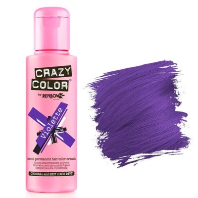 Coloration temporaire Crazy Color Violette 43 - BEAUTEPRICE Coloration temporaire Crazy Color Violette 43 Crazy Color BEAUTEPRICE
