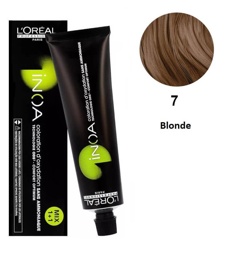 Tube Coloration Inoa 7 Blond L'Oréal 60 ML - BEAUTEPRICE Tube Coloration Inoa 7 Blond L'Oréal 60 ML L'Oréal Professionnel BEAUTEPRICE