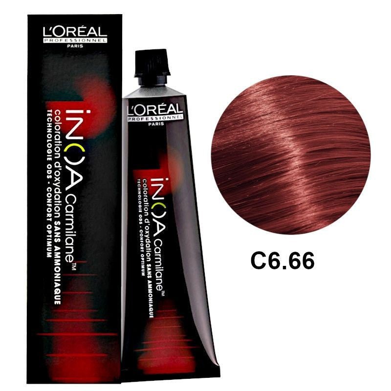 Tube Coloration Inoa C6.66 Blond Foncé Rouge Profond L'Oréal 60 ML - BEAUTEPRICE Tube Coloration Inoa C6.66 Blond Foncé Rouge Profond L'Oréal 60 ML L'Oréal Professionnel BEAUTEPRICE
